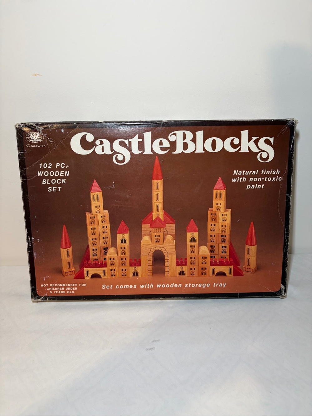 Chadwick CastleBlocks Wooden Building Set - Natural & Red